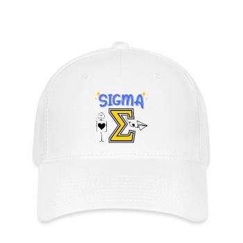Sigma Jugend Worte - Flexfit Cap - Weiß - Vorne