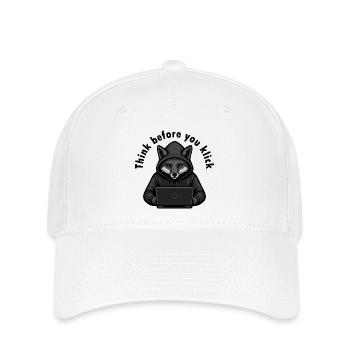 Réfléchissez avant de cliquer - Cybersécurité - Casquette Flexfit - blanc - Devant