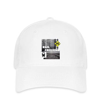 RAIL CROSSING - Flexfit Cap - Weiß - Vorne