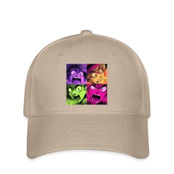 Farbenexplosion Schreie Collage Hexen - Flexfit Cap - Khaki - Vorne