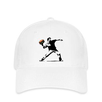 Hamburger Pop Art Burst - Flexfit Cap - Weiß - Vorne