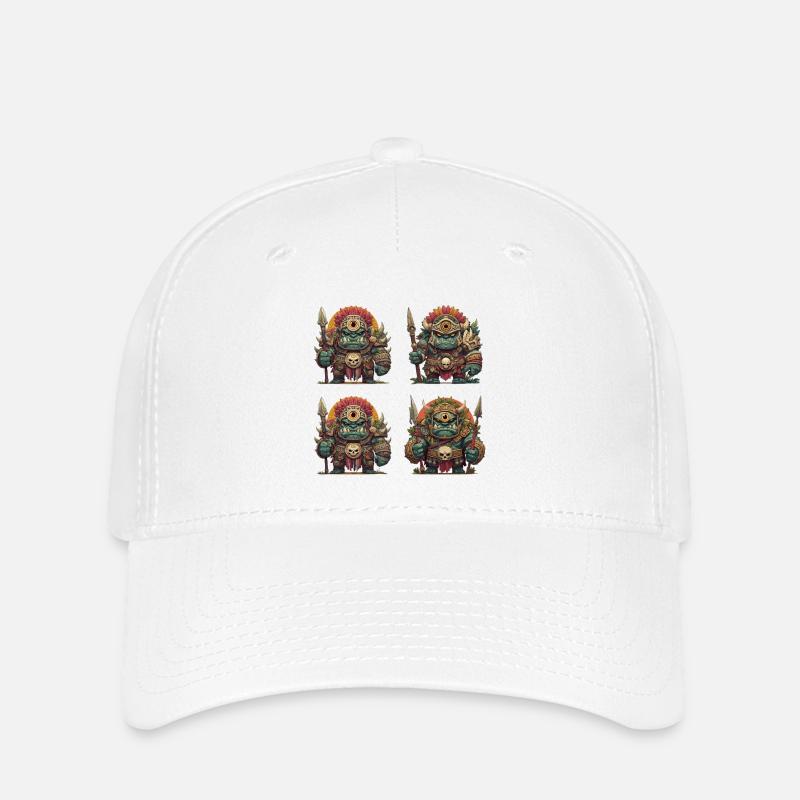 Stammesschädel Kriegerschar Oger - Flexfit Cap - Weiß