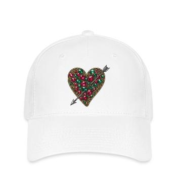 Coeur bijou amour - Casquette Flexfit - blanc - Devant