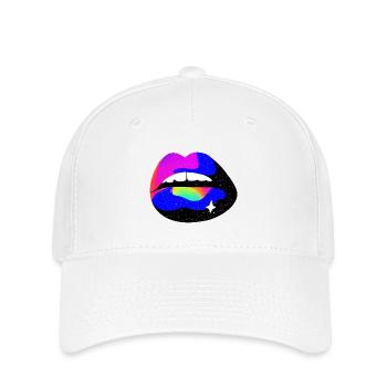 Regenbogen Lippen Nebel - Flexfit Cap - Weiß - Vorne
