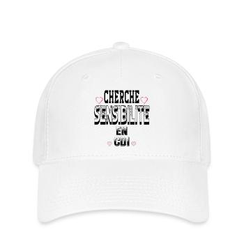 Auf der Suche nach Sensibilität für einen unbefristeten Vertrag - Flexfit Cap - Weiß - Vorne