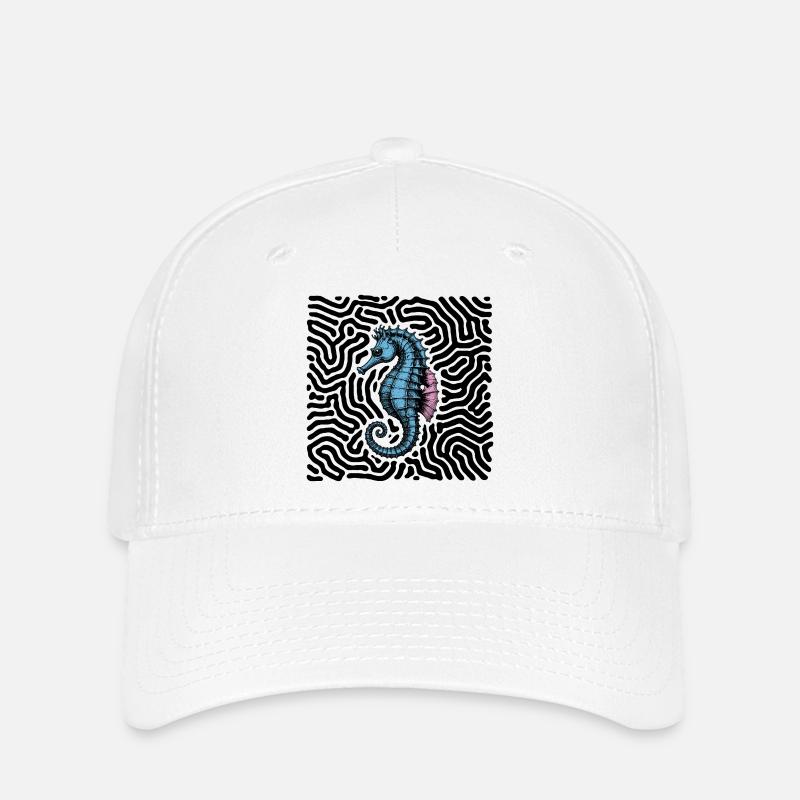 Hippocampe - Casquette Flexfit - blanc