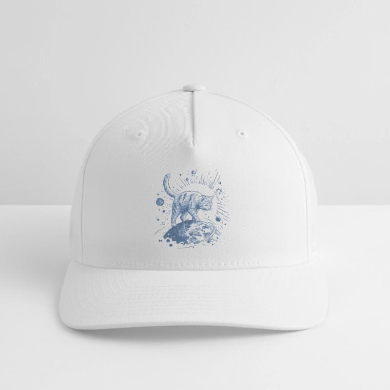 Tigre de l’espace bleu - Chat marchant dans l’espace Casquette Flexfit