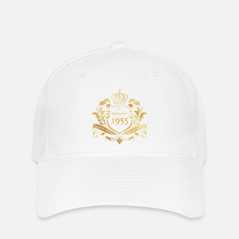 70. Geburtstag Semper Verum - Established 12/1955 - Flexfit Cap - Weiß