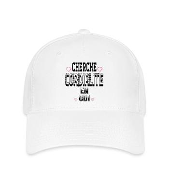 Cherche Cordialité en CDI - Casquette Flexfit - blanc - Devant