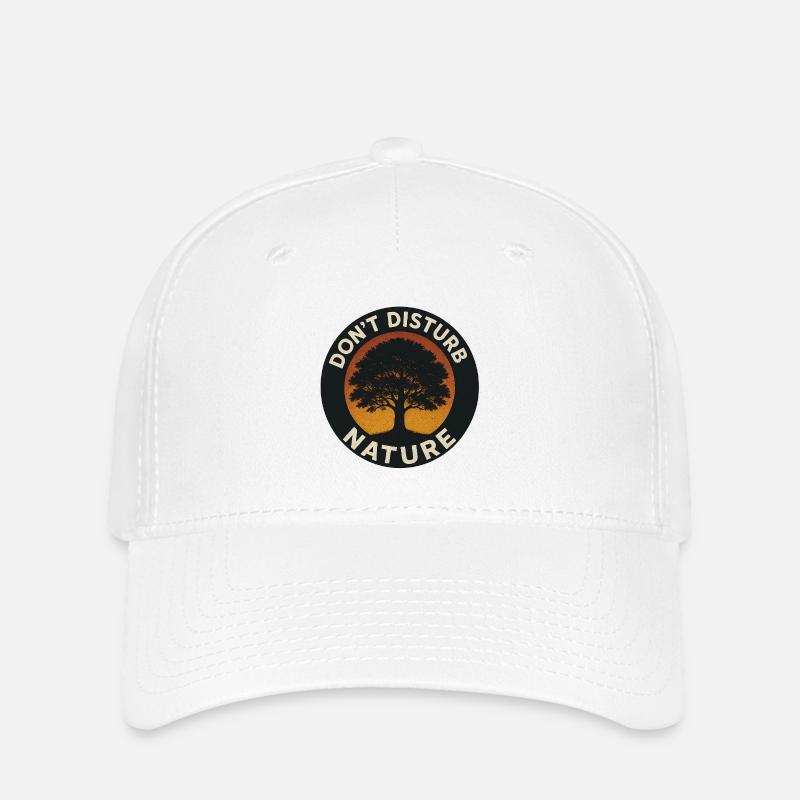 Don't Disturb Nature – Tree Circle - Flexfit Cap - white
