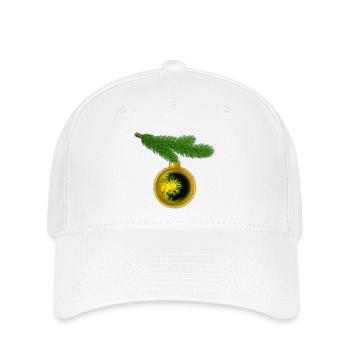 Christmas ball with crustaceous anemones on a fir branch - Flexfit Cap - white - Front