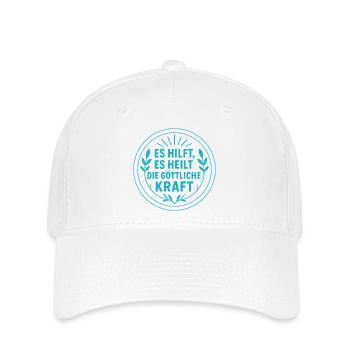 Es hilft, es heilt die göttliche Kraft - Flexfit Cap - Weiß - Vorne