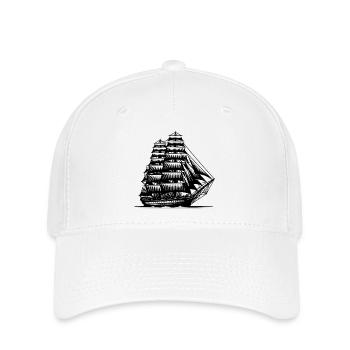 Vintage Sailing Ship Dreams Pure Nostalgia - Flexfit Cap - white - Front