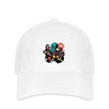 Mix vinyle Octopus - Casquette Flexfit - blanc - Devant