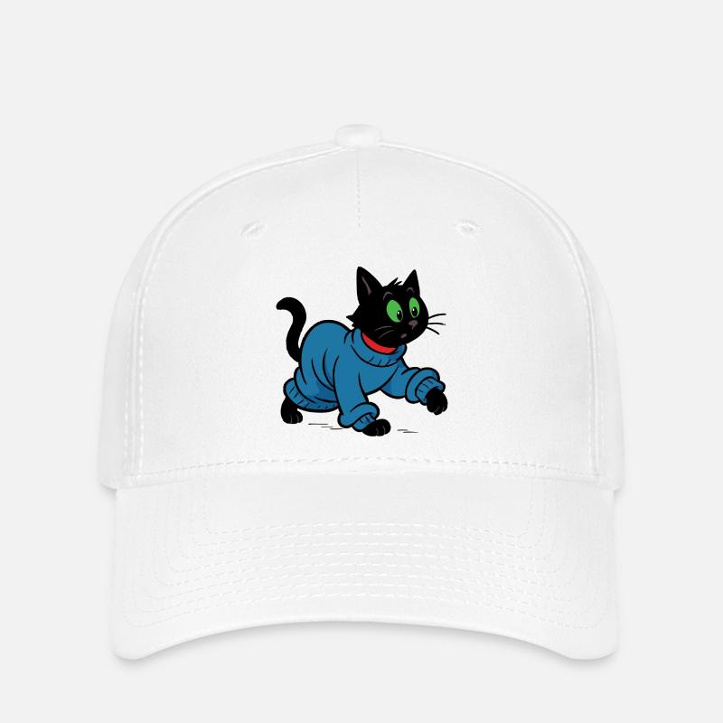 Meeko in oversized sweater - Flexfit Cap - white