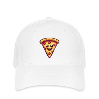 Pixel Pizza Smiling Slice - Flexfit Cap - white - Front