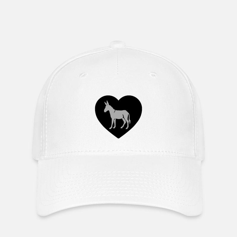 âne - Casquette Flexfit - blanc
