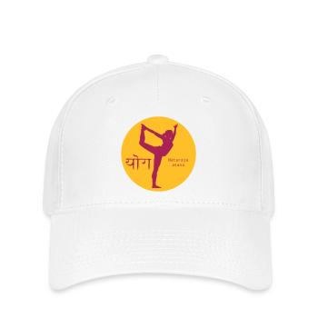 Silhouette de l’Asana de Nataraja - Casquette Flexfit - blanc - Devant