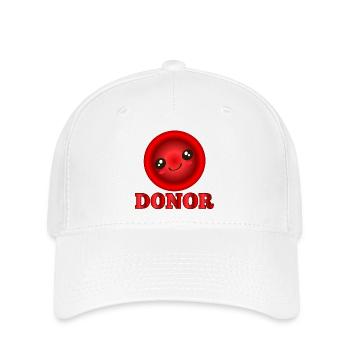 Blood Donation Donor - Flexfit Cap - white - Front