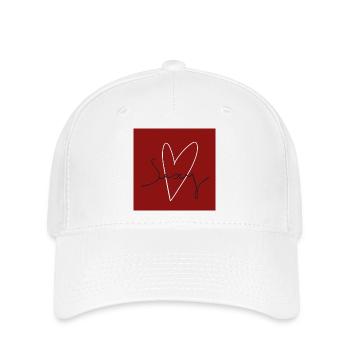 Charakteristisches sexy rotes Herz - Flexfit Cap - Weiß - Vorne