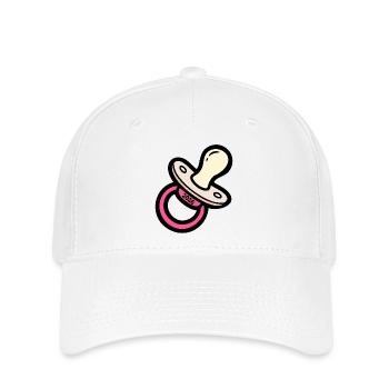 Tétine pour bébé naissance 2026 - Casquette Flexfit - blanc - Devant