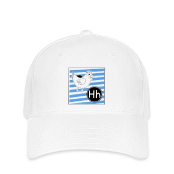 H pour poulet - Casquette Flexfit - blanc - Devant