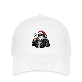 Biker Santa Coffee Break - Flexfit Cap - white - Front