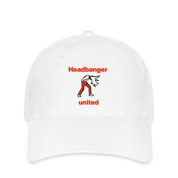 Headbanger United – Rock hard! Mosh, Metal - Flexfit Cap - white - Front
