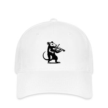 Rat joueur de violon - Casquette Flexfit - blanc - Devant