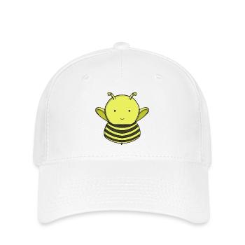 Mignonne abeille bourdon Kawaii Abeille Meuel Insecte de dessin animé - Casquette Flexfit - blanc - Devant
