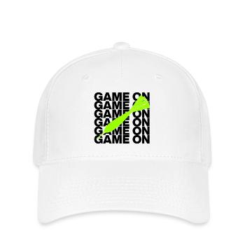 On y va : Attaque à la fléchette ! CENT quatrevingt, flèche verte - Casquette Flexfit - blanc - Devant