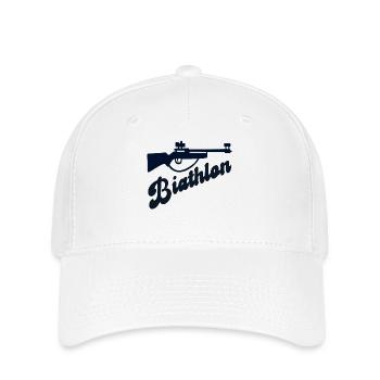 Biathlon des sports d’hiver - Casquette Flexfit - blanc - Devant
