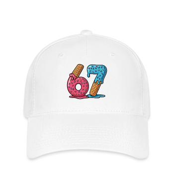 Six Seven Funny Kids Meme - Flexfit Cap - white - Front
