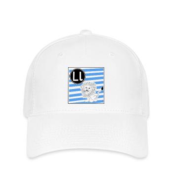L wie Löwe - Flexfit Cap - Weiß - Vorne