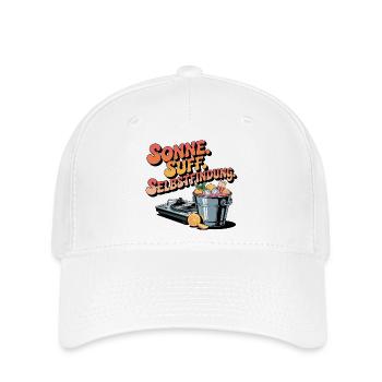 Sun. Booze. Self-discovery. Summer Festival Party - Flexfit Cap - white - Front
