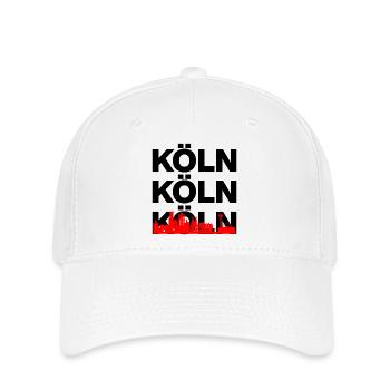 COLOGNE SKYLINE – DOM POWER ! - Casquette Flexfit - blanc - Devant