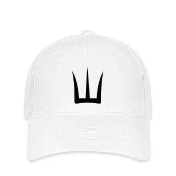 Trident noir - Casquette Flexfit - blanc - Devant