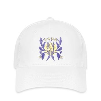 Blumenornament Sonnenschein - Flexfit Cap - Weiß - Vorne