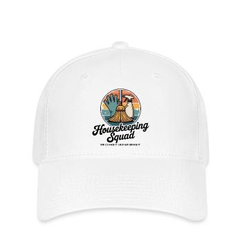 Lustiges Putzen Design - Flexfit Cap - Weiß - Vorne