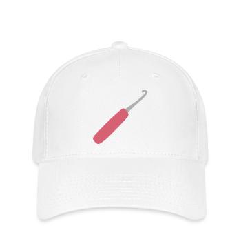 Art au crochet rose - Casquette Flexfit - blanc - Devant