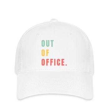 Absent du bureau - Casquette Flexfit - blanc - Devant