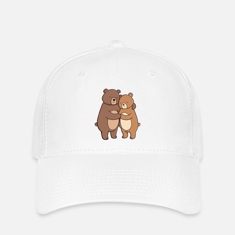 Cute Cuddly Loving Bears - Flexfit Cap - white