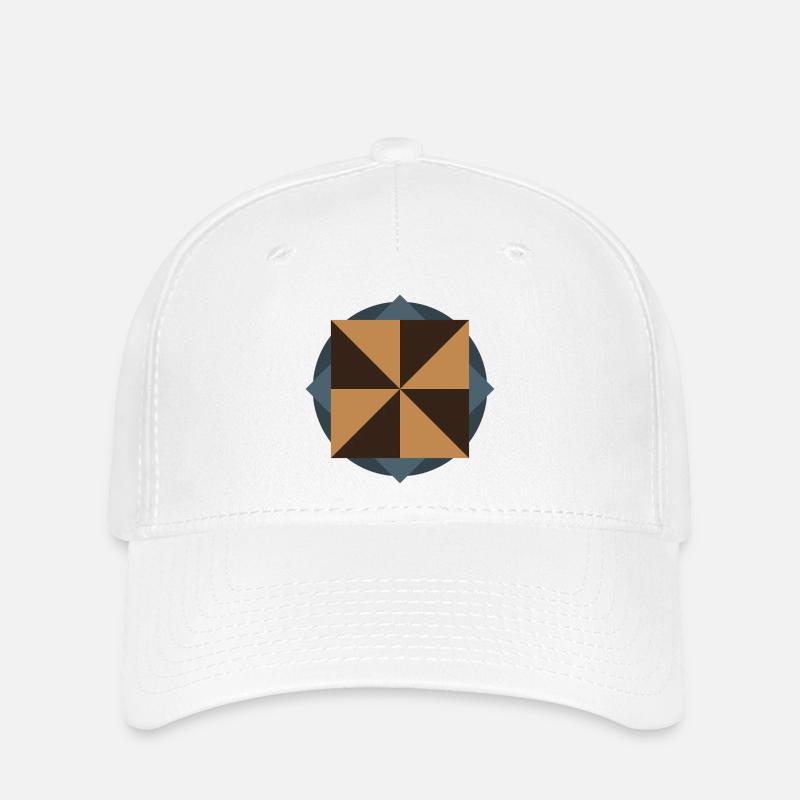 PYRAMID CORE GEOMETRY | Basic Shapes Artwork - Flexfit Cap - white