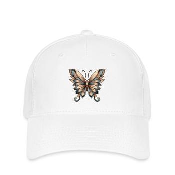 Papillon - Casquette Flexfit - blanc - Devant