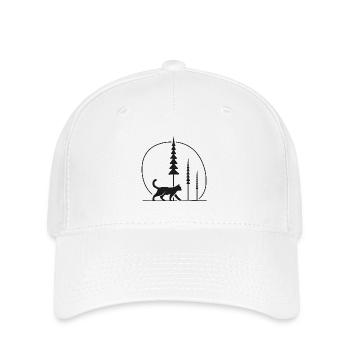 Waldkatze im Mondkreis Fans geschenkidee  - Flexfit Cap - Weiß - Vorne