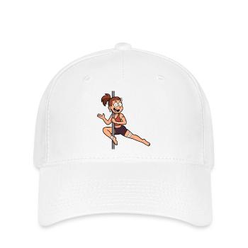 Pole Dance Cartoon – Funny Dancer - Flexfit Cap - white - Front