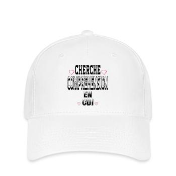 Cherche Compréhension en CDI - Casquette Flexfit - blanc - Devant