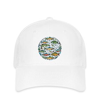 Fish Circle: Colorful underwater world - Flexfit Cap - white - Front