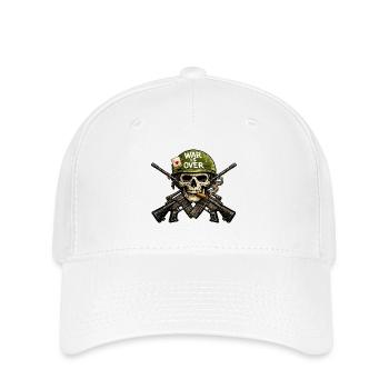 WAR IS OVER - SKULL - I LOVE THE PLANS RUN WELL - Flexfit Cap - white - Front