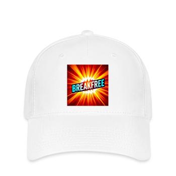 Breakfree Burst-Grafik - Flexfit Cap - Weiß - Vorne